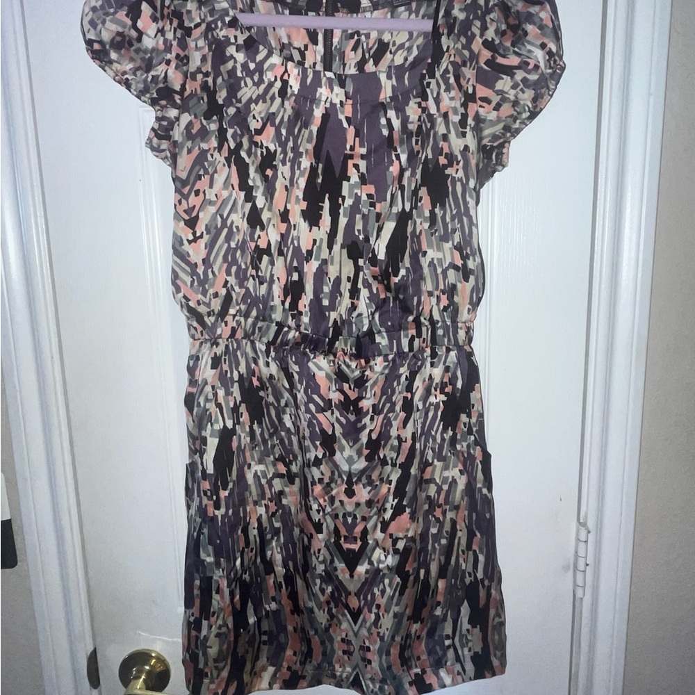 Forever 21 Abstract Pink and Black Mini Dress